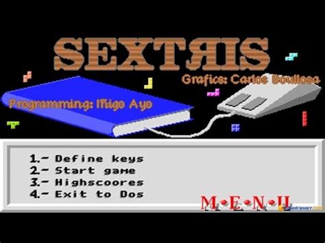 Sextris gameplay (PC Game, 1992)